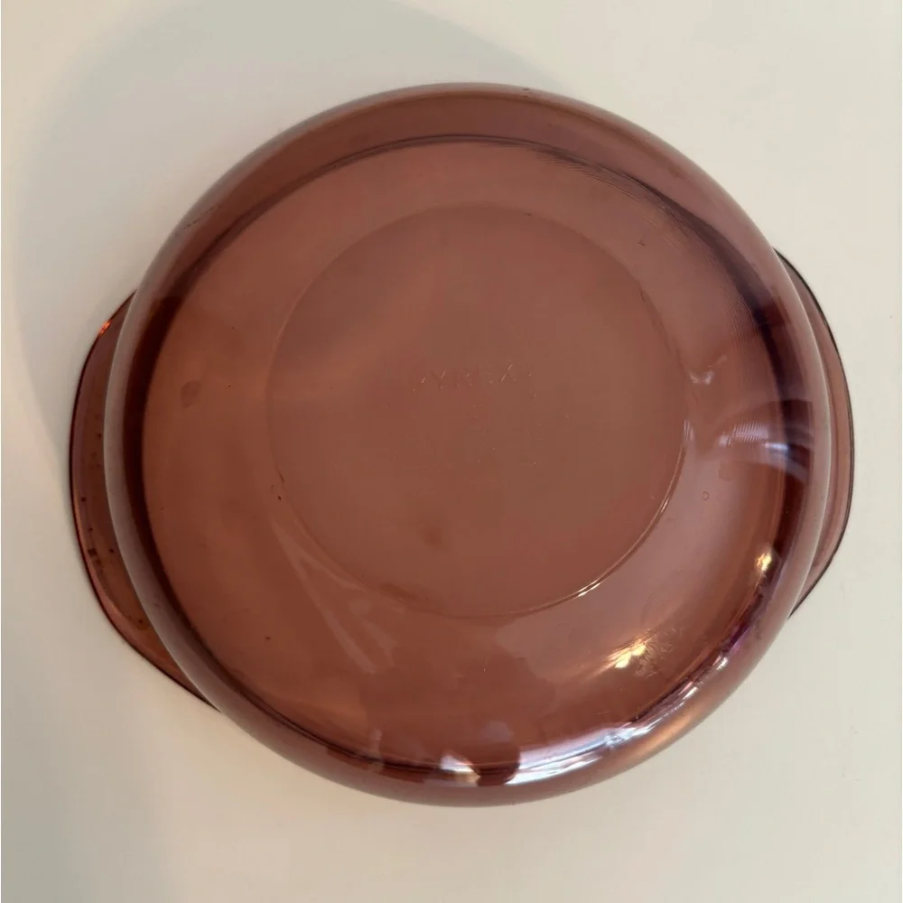Vintage Pyrex Purple Amber Glass Casserole Mixing Bowl